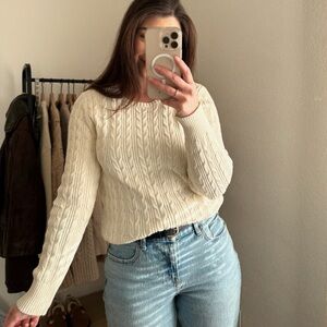 St. John's Bay Cream Cable Knit Sweater